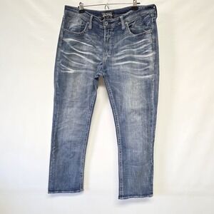 Salvage Supply Company Slim Fit Havoc Straight Jeans 38 R (40x31) Buckle Thick